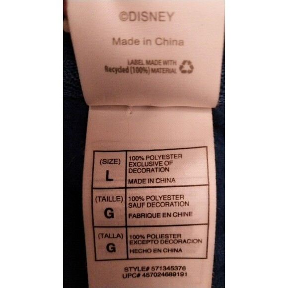 Disney Store Mickey Mouse 1/4 Zip Fleece Pullover Unisex Size Large - Picture 8 of 8